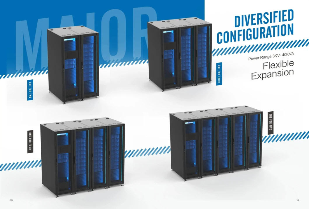 Data Center Combining Power Cooling Monitoring and Racks