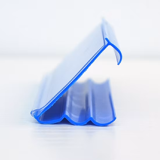 Producto caliente para el titular de la etiqueta de la tira de datos de extrusión personalizada de PVC de plástico para el estante del supermercado