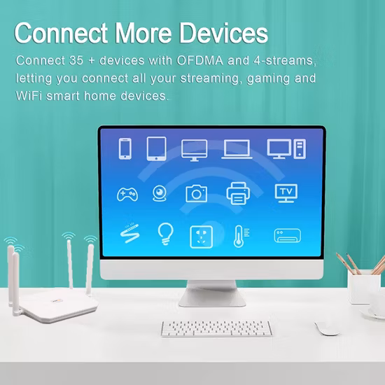 Punto de acceso inalámbrico 802.11ax Gigabit 2.4G / 5g Enrutador WiFi de sistema de malla de red inteligente de banda dual para todo el hogar